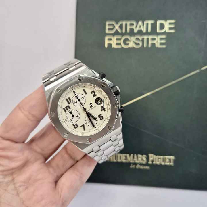  Audemars Piguet Royal Oak Offshore Chronograph Safari 42mm Full Steel Automático Completo 