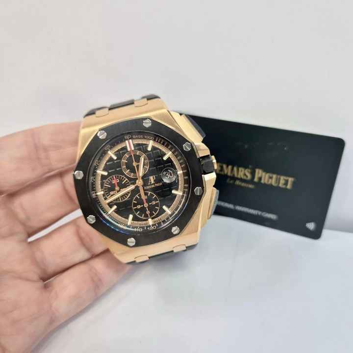  Audemars Piguet Royal Oak Offshore Chronograph Ouro Rosé 44mm Automático Completo 