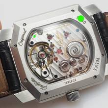 Thumbnail von Glashütte Original Senator Karrée 1845 Moonphase Auf/Ab - Reserche-De March Stahl/Leder B&P TOP