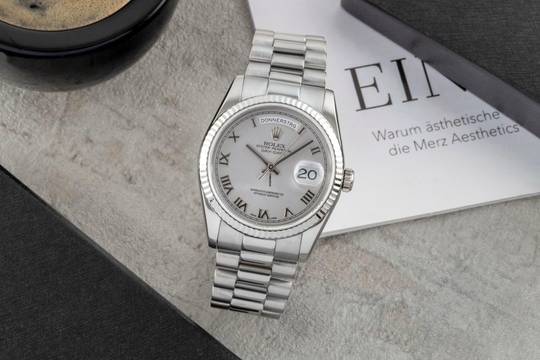 Rolex Day-Date 36 18k (0,750) Weissgold Automatik Herrenuhr Ref. 118239 P-Serie 