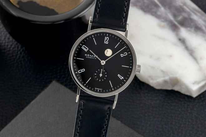  NOMOS Tangente Tankwart - Wempe 100 limited Stahl Handaufzug Box & Papiere 2005 