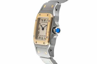 Thumbnail von Cartier Santos Galbée Lady Stahl / Gold Saphirglas Ref. W20012C4 Box