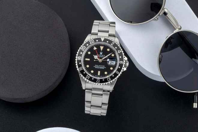  Rolex GMT-Master Oyster Edelstahl Automatik Herrenuhr Ref. 16700 N-Serie 