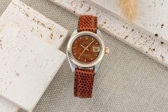 Thumbnail von Rolex Lady-Datejust Stahl / Gold Wood Dial Automatik Ref 6917 Vintage Klassiker