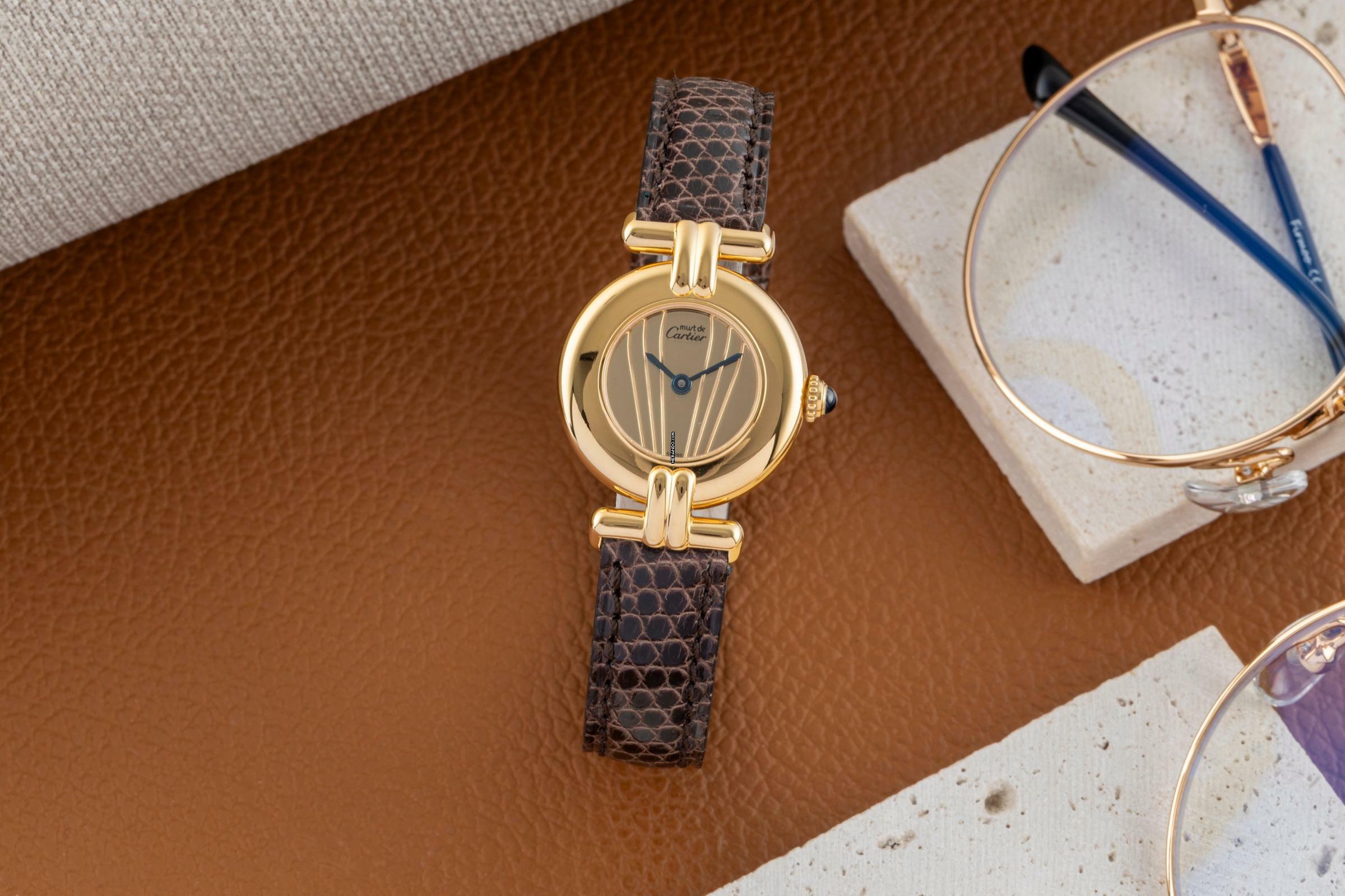  Cartier Colisée must de Cartier Lady Vermeil 925 Silber Damenuhr Ref. 590002 