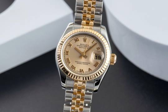  Rolex Lady-Datejust Stahl / Gold Automatik Oyster Perpetual Ref 179173 B&P 2005 