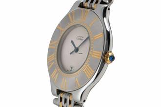 Thumbnail von Cartier 21 Must de Cartier XL Stahl / vergoldet Quarz Ref. W10052F4