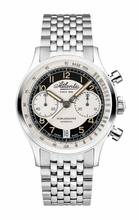 Thumbnail von Atlantic Worldmaster Bicompax Dual Color auf Metallarmband optional in blau oder schwarz