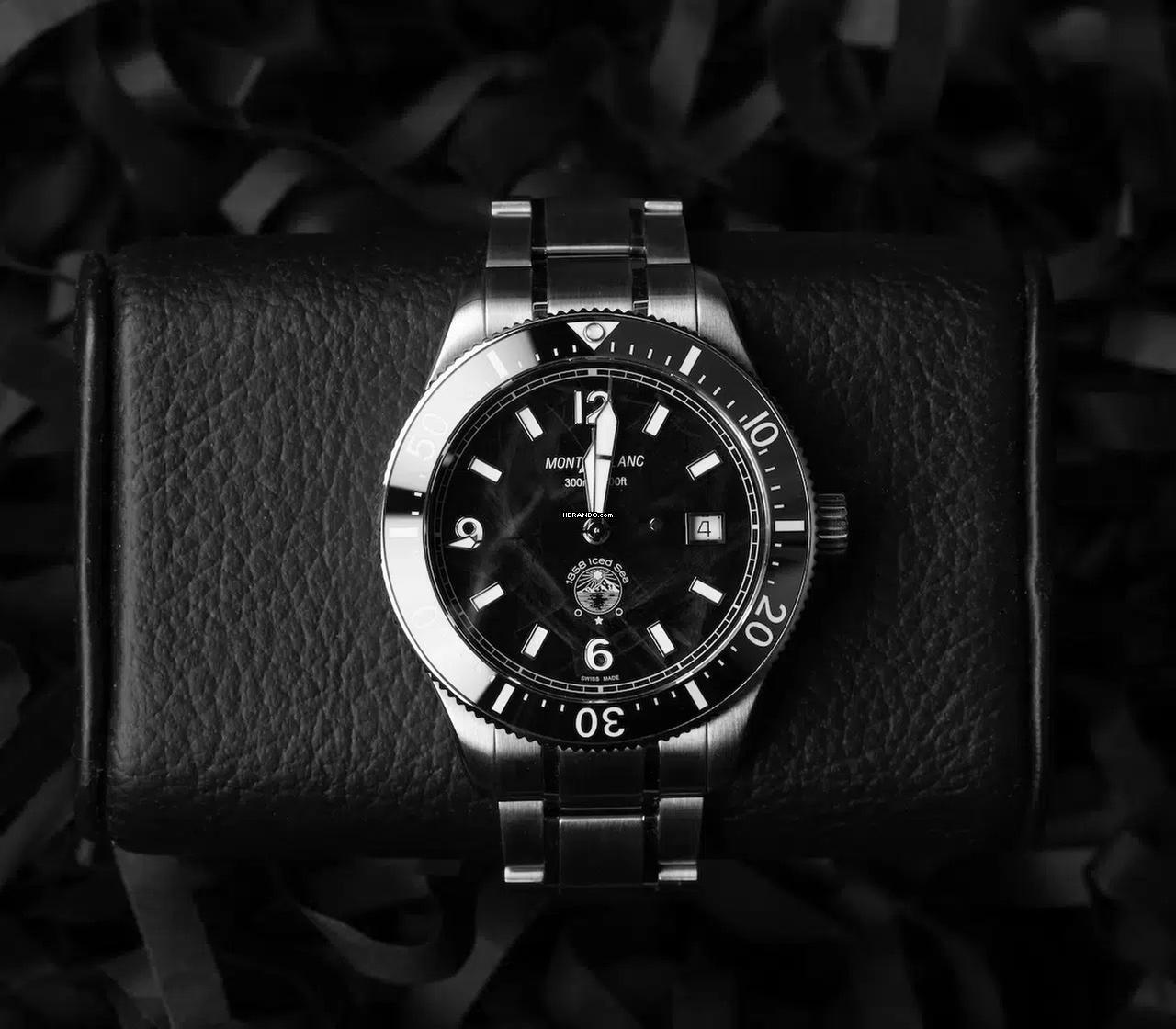  Montblanc 1858 Iced Sea Automatic Date Mint 