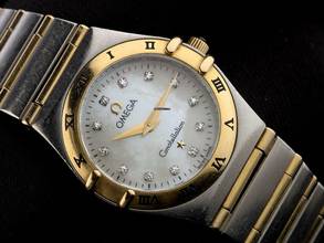 Thumbnail von Omega Constellation Ladies Lady Ref.795.1202 1998 Box&Beschreibung original unpoliert Constellation Lady Perlmutt Diamanten