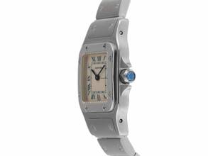 Thumbnail von Cartier Santos Galbée Lady PM Ref.1565 2004 Box&Beschreibung sehr gut Vintage Santos Galbee Lady PM kleines Modell