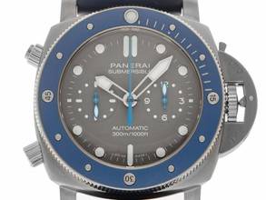 Thumbnail von Panerai Submersible Chrono Guillaume Nery Edition Ref.PAM00982 2025 Full Set Ungetragen Submersible Chrono Guillaume Nery Edition Titan