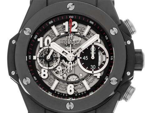  Hublot Big Bang Unico Black Magic Ref.411.C1.1170.RX 2020 Full Set wie Neu Vintage Big Bang Unico Black Magic Kautschuk Faltschließe 