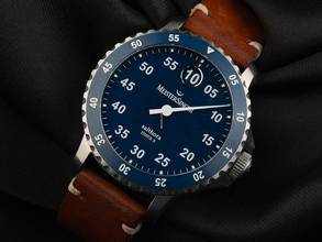 Thumbnail von Meistersinger Salthora Meta X Einzeigeruhr Ref.SAMX908 2017 Full Set wie Neu Vintage Salthora Meta X Leder Faltschließe