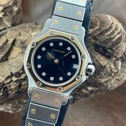  Cartier Santos Santos Octagon Dia Dial - FULLSET 1990 - Ref. 0907 