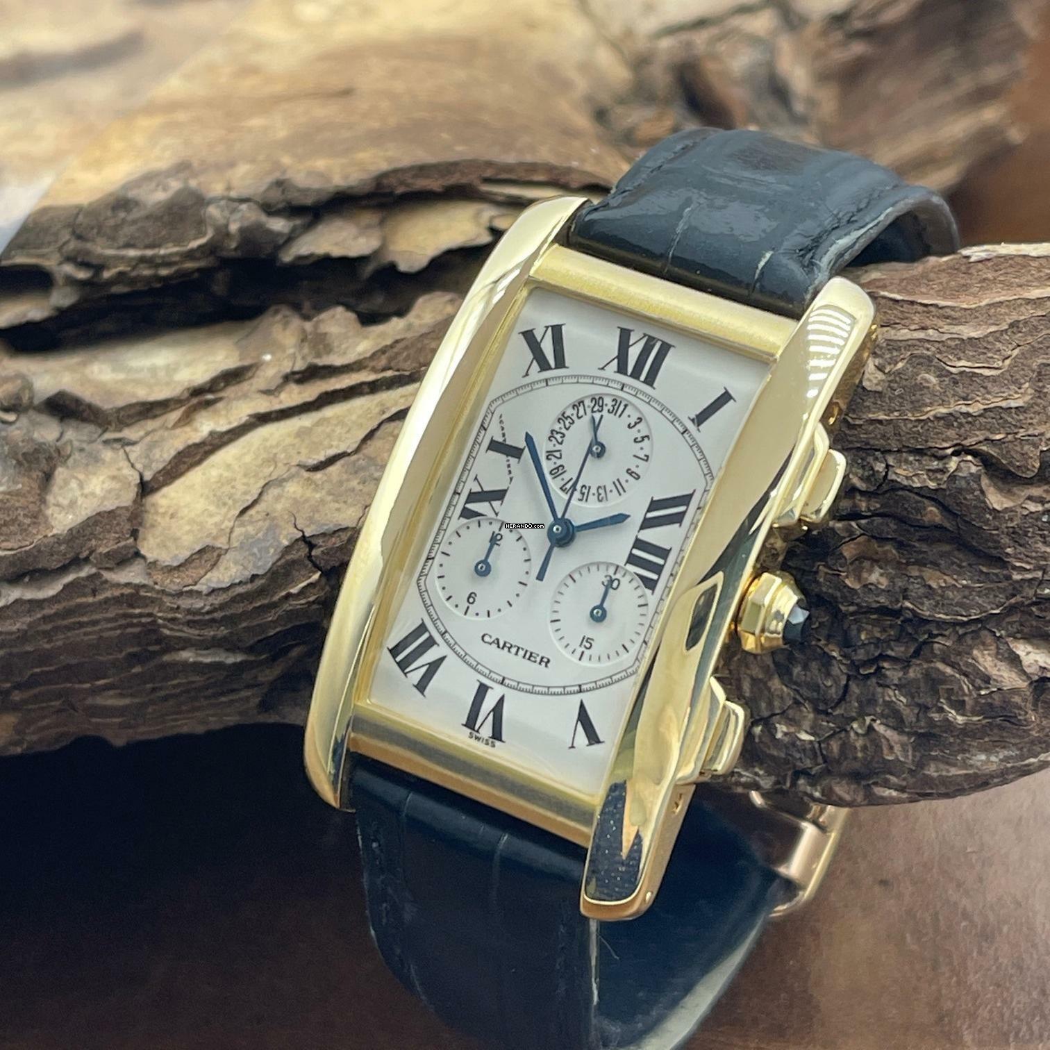  Cartier Tank Américaine Tank Americaine Chronograph - FULL SET 2000 - Ref. W2601156 