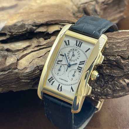  Cartier Tank Américaine Tank Americaine Chronograph - FULL SET 2000 - Ref. W2601156 