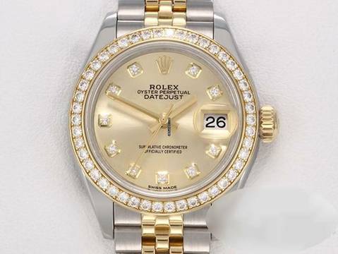  Rolex Lady-Datejust 28 279383 Rbr Stahl Gelbgold 750 Diamanten Automatik Stainless Steel 18kt Yellow Gold Jubilé-band Chronometer Oyster 