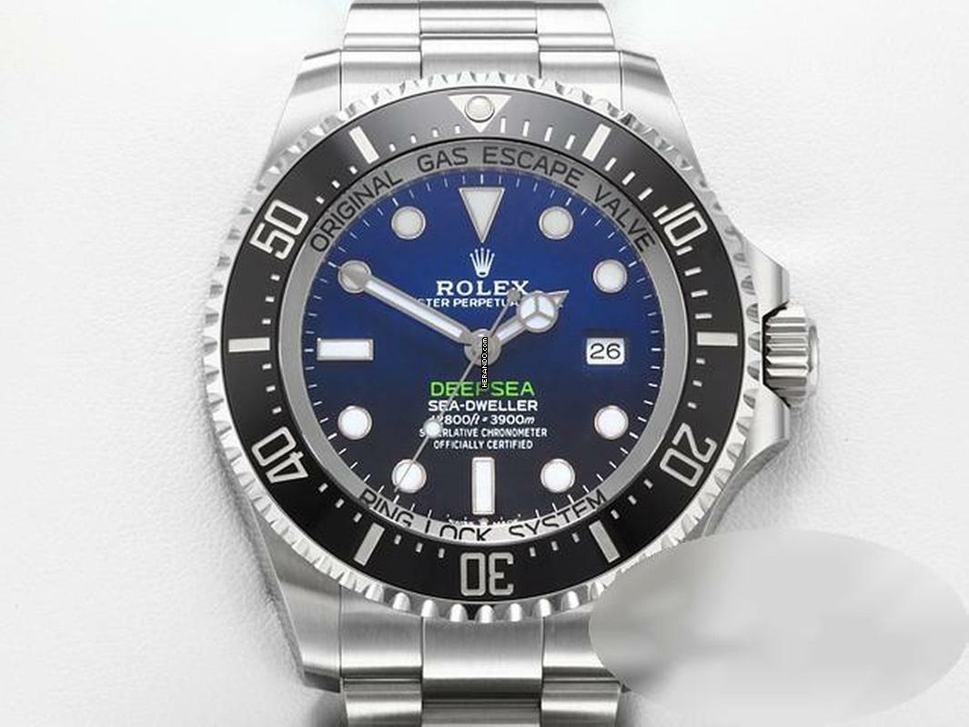 Rolex Sea-Dweller Deepsea Deep Blue 126660 2020 Stahl Automatik Taucheruhr Stainless Steel Oyster-band Chronometer Black-blue Dial