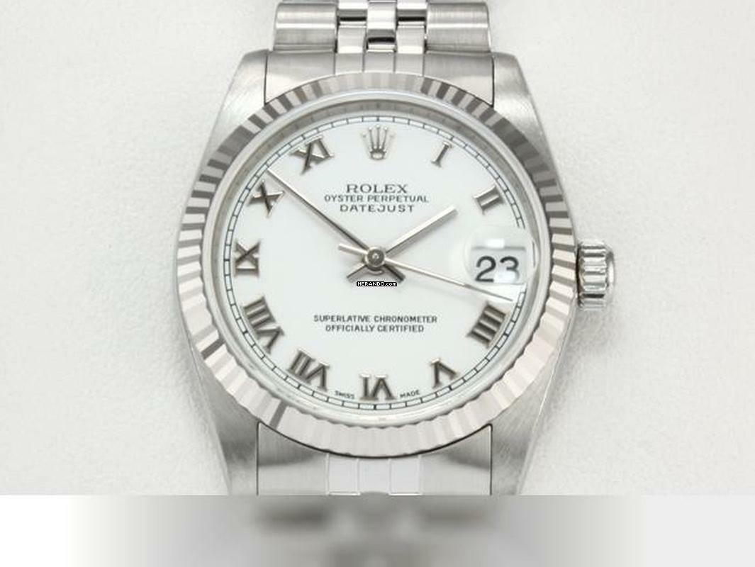  Rolex Datejust 31 31mm 2002 Stahl Weissgold 750 Automatik Stainless Steel 18kt White Gold Jubilé-band Chronometer Oyster 