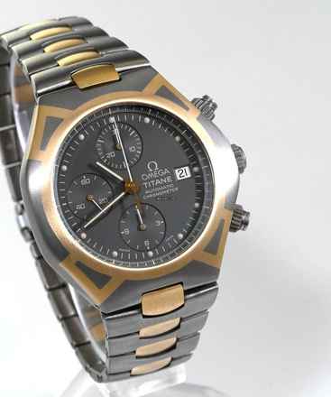  Omega Seamaster Polaris Chronometer Chronograph Titan mit Goldintarsien 