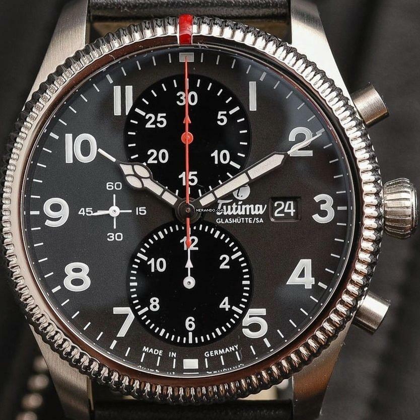  Tutima Grand Classic Flieger Classic Chronograph NEW FULL SET 