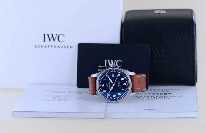  IWC Fliegeruhr Mark XVIII Fliegeruhr Mark 18 Petit Prince Flieger blue Automatic 40mm B+P 
