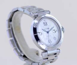 Thumbnail von Cartier Pasha Date Automatic Stahl Klassiker Luxusuhr Stick dial 38mm Stahlband