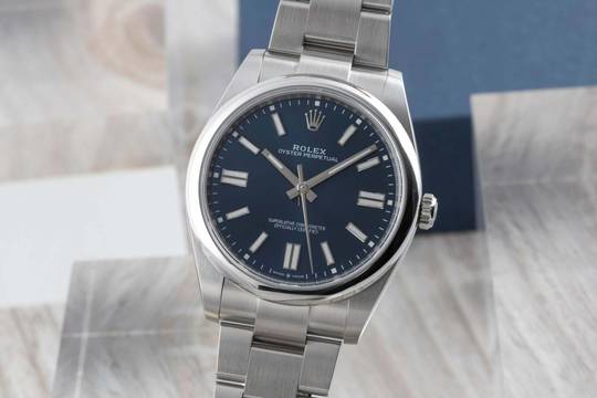  Rolex Oyster Perpetual 41 Blue Dial Stahl Automatik Herren Ref. 124300 B&P 2025 
