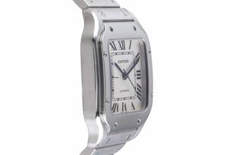 Thumbnail von Cartier Santos Stahl Automatik Herrenuhr Medium WSSA0010 B&P 2018