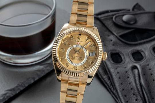  Rolex Sky-Dweller 18k (0,750) Gold Automatik Herrenuhr Ref. 326938 B&P 2016 