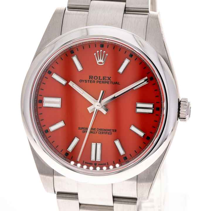  Rolex Oyster Perpetual 41 Red – 124300 – like NEW – 2020 Full Set 