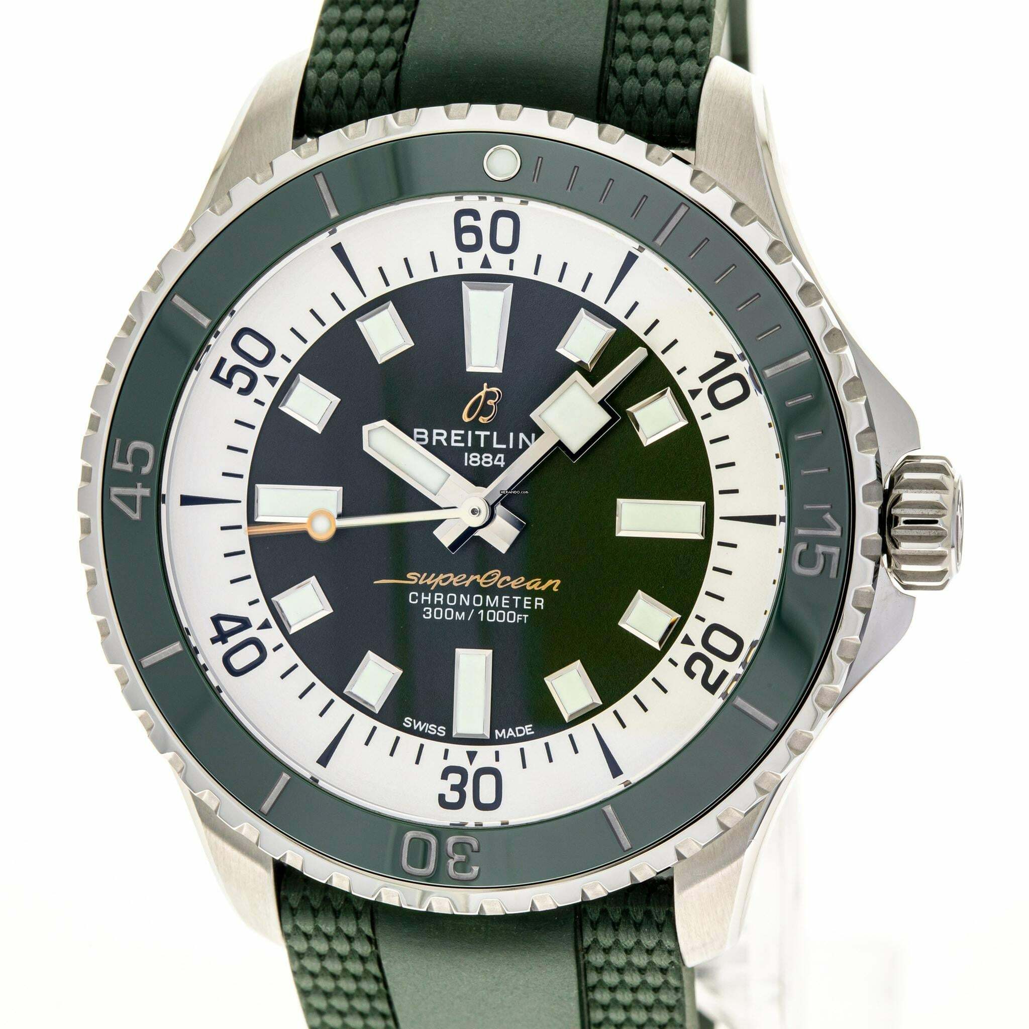  Breitling Superocean 44 Automatic 44 Green – A17376A31L1S1 – NEW & Unworn – 02/2026 Full Set 
