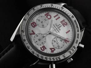 Thumbnail von Omega Speedmaster Reduced Ref.175.0042 1996 Box&Beschreibung original unpoliert Speedmaster Reduced Perlmutt