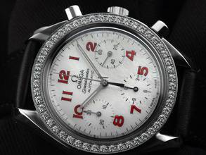 Thumbnail von Omega Speedmaster Reduced Ref.275.0032 2000 Box&Beschreibung original unpoliert Speedmaster Reduced Perlmutt Diamanten