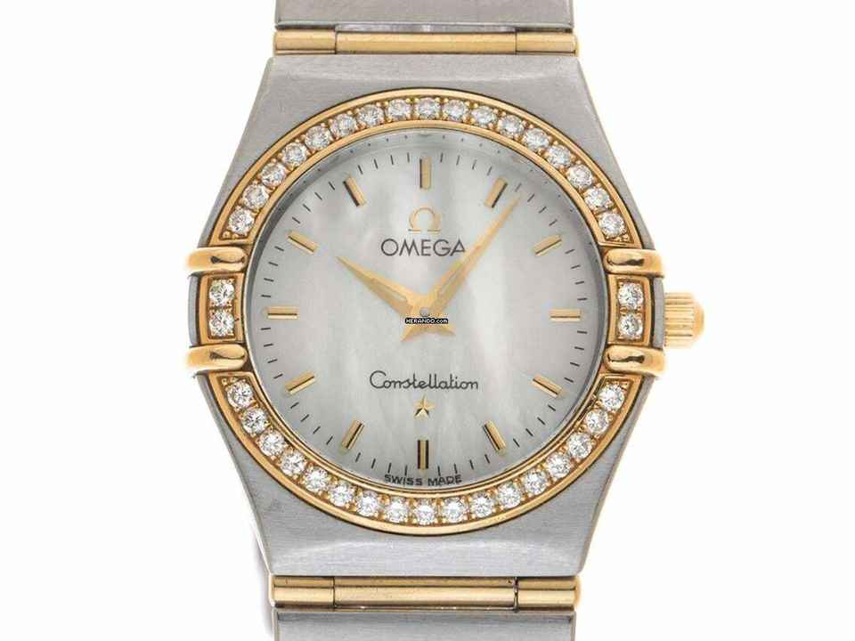  Omega Constellation Ladies Lady Ref.12777000 2001 Full Set original unpoliert Constellation Lady Diamanten Perlmutt 