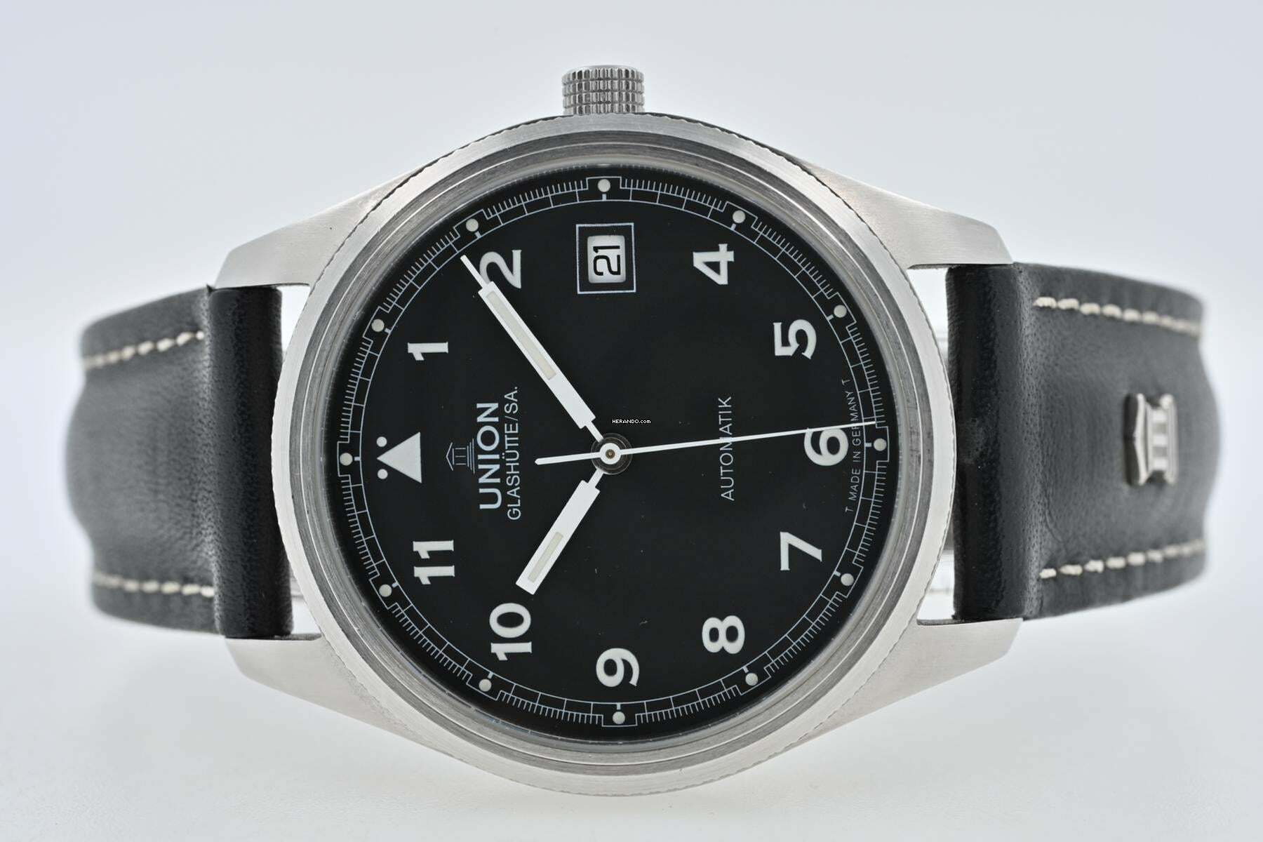  Union Glashütte Pilots Fliegeruhr 26-11-07-47-10 Tritium Vintage 