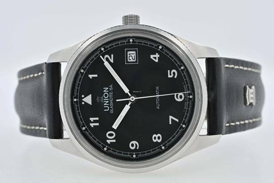  Union Glashütte Pilots Fliegeruhr 26-11-07-47-10 Tritium Vintage 