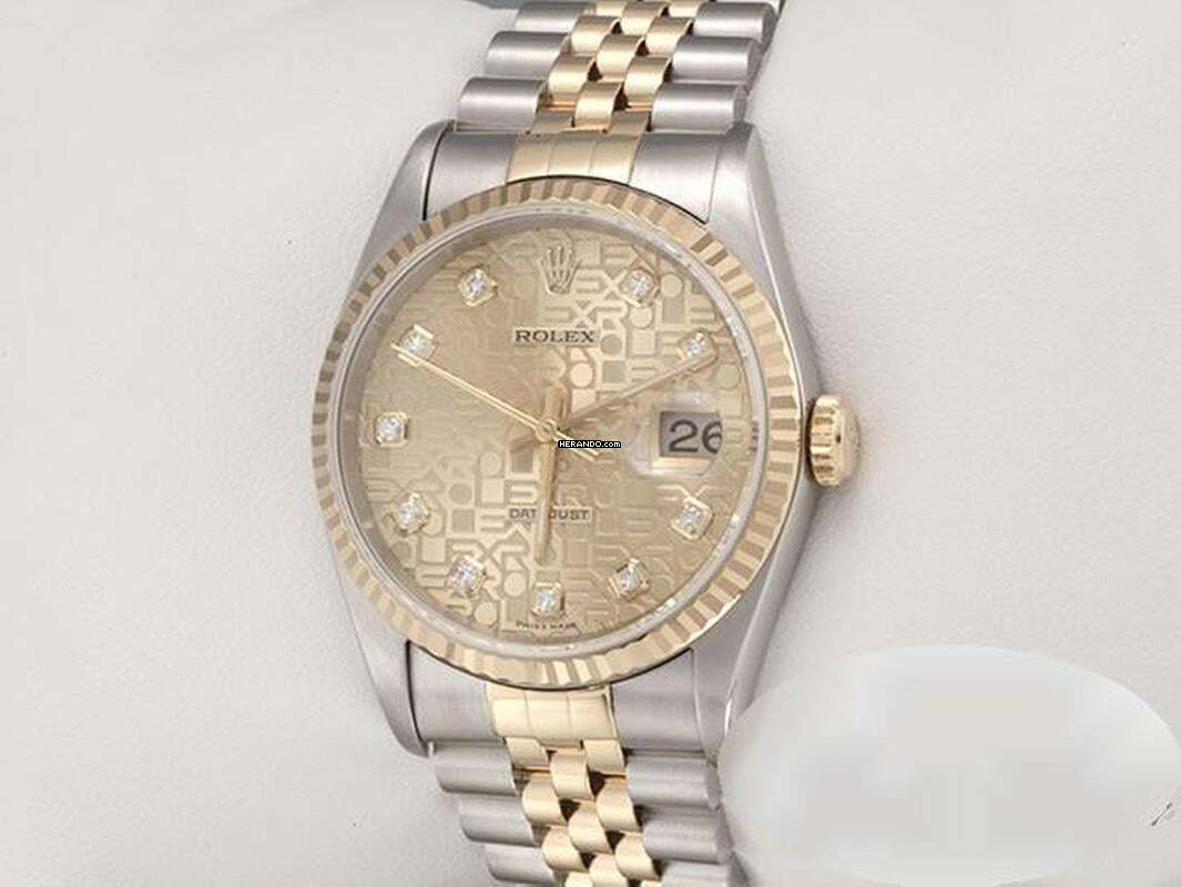  Rolex Datejust 36 36mm 16233 2000 Stahl Gelbgold 750 Diamanten Automatik Stainless Steel 18kt Yellow Gold Jubilé-band Chronometer Oyster 