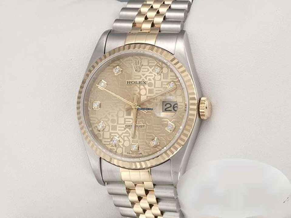  Rolex Datejust 36 36mm 16233 2000 Stahl Gelbgold 750 Diamanten Automatik Stainless Steel 18kt Yellow Gold Jubilé-band Chronometer Oyster 