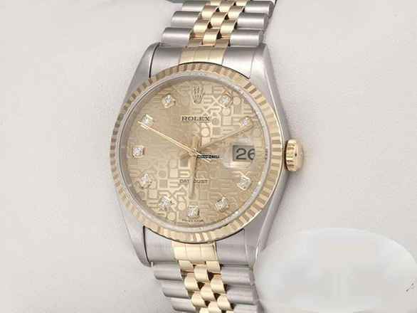  Rolex Datejust 36 36mm 16233 2000 Stahl Gelbgold 750 Diamanten Automatik Stainless Steel 18kt Yellow Gold Jubilé-band Chronometer Oyster 