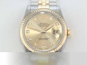 Thumbnail von Rolex Datejust 36 36mm 16233 2000 Diamanten Stahl Gelbgold 750 Automatik Gold