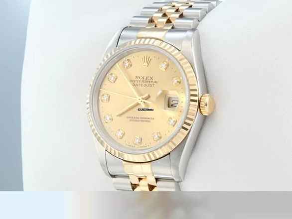  Rolex Datejust 36 36mm 16233 2000 Diamanten Stahl Gelbgold 750 Automatik Gold 