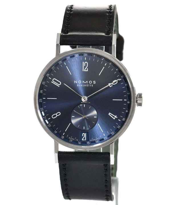  NOMOS Tangente 2Date blau Handaufzug Ref. 136 