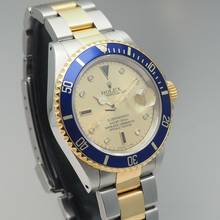 Thumbnail von Rolex Submariner Date 16613 Serti Diamonds dial Stahl/Gold 18k B+P Wempe