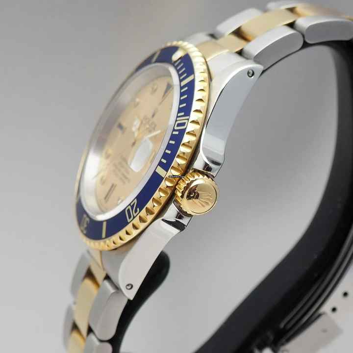  Rolex Submariner Date 16613 Serti Diamonds dial Stahl/Gold 18k B+P Wempe 