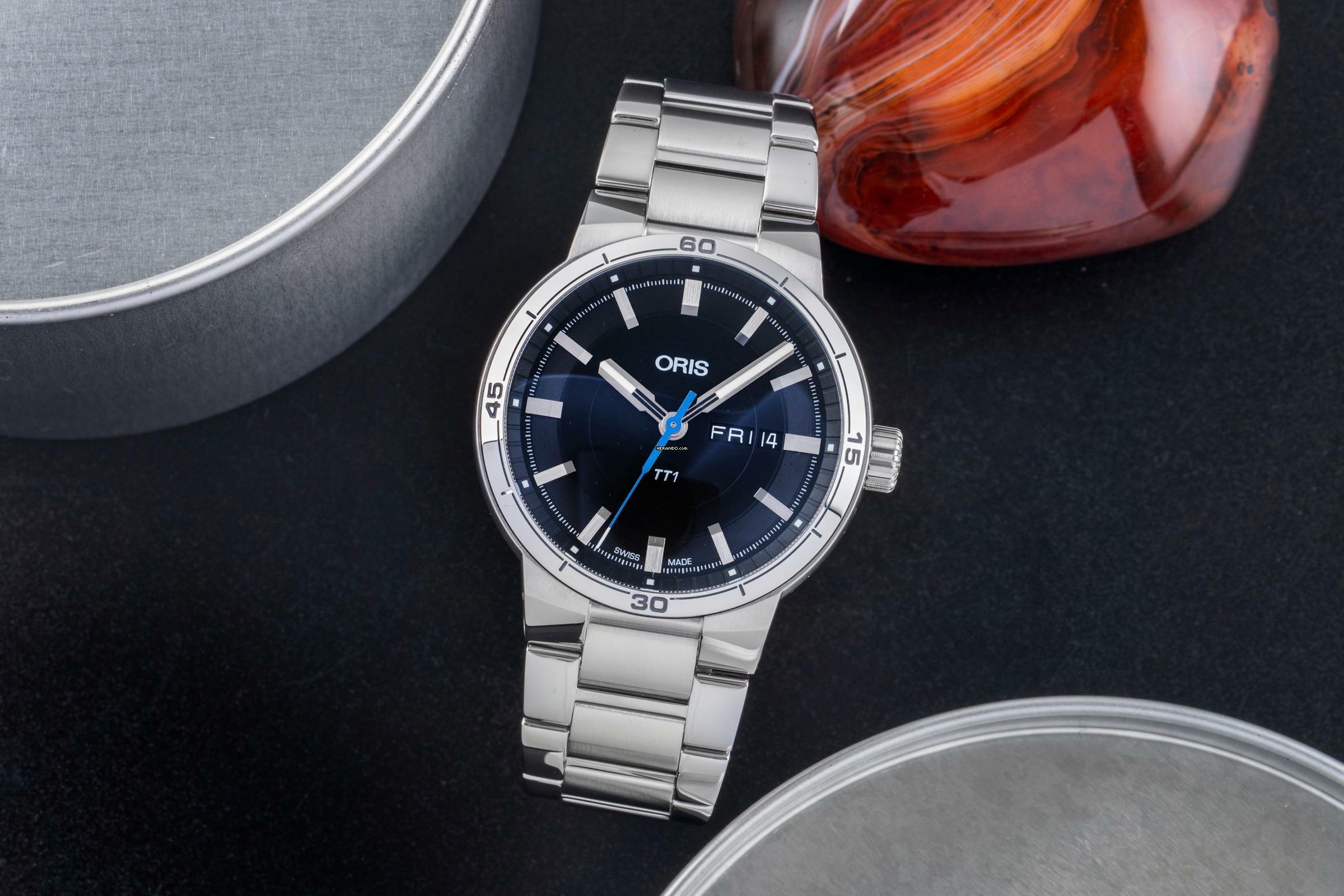  Oris TT1 Stahl Automatik Herrenuhr Ref. 01 735 7752 4154-07 8 24 08 Box 