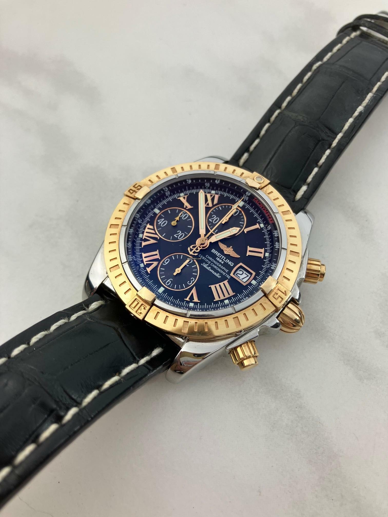 Thumbnail von Breitling Chronomat Evolution Gold Bezel / Box+Papiere