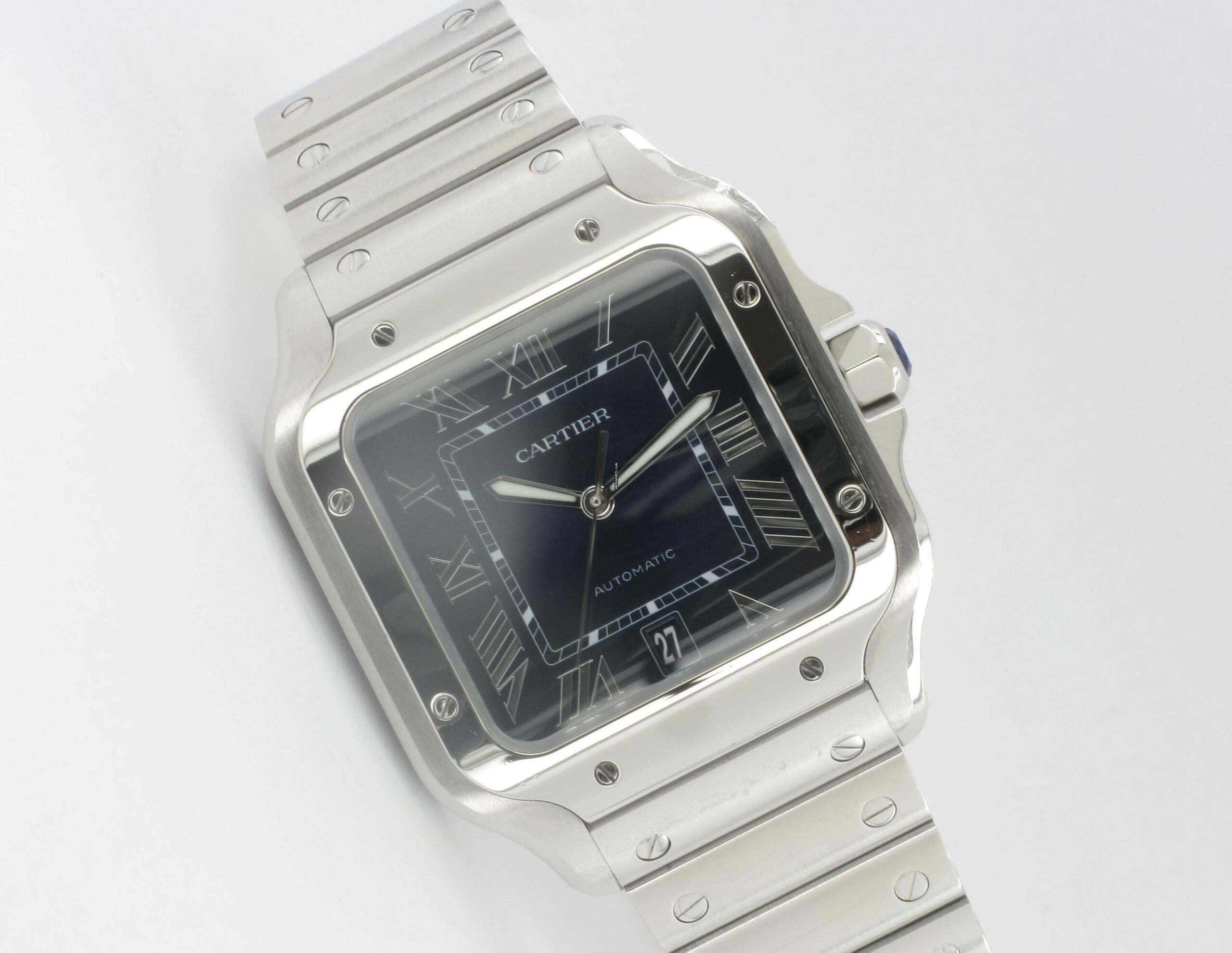  Cartier Santos De Cartier Blue Dial 