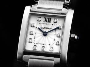 Thumbnail von Cartier Tank Française MM Medium Modell Ref.3217 2016 Box sehr gut Vintage Tank Francaise MM Medium Modell Diamanten